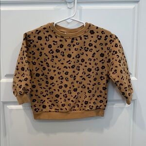 Zara Leopard Print Girls Sweatshirt